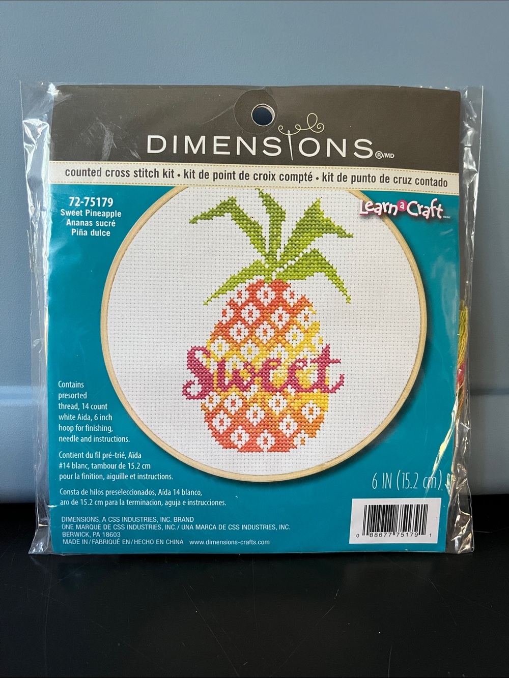 Dimensions Sweet Pineapple Counted Cross Stitch Kit - Multi